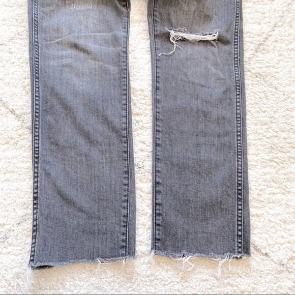 Anine Bing Kara Charcoal Ripped Knee Distressed Ankle Skinny Jeans Size 28 - Picture 12 of 14